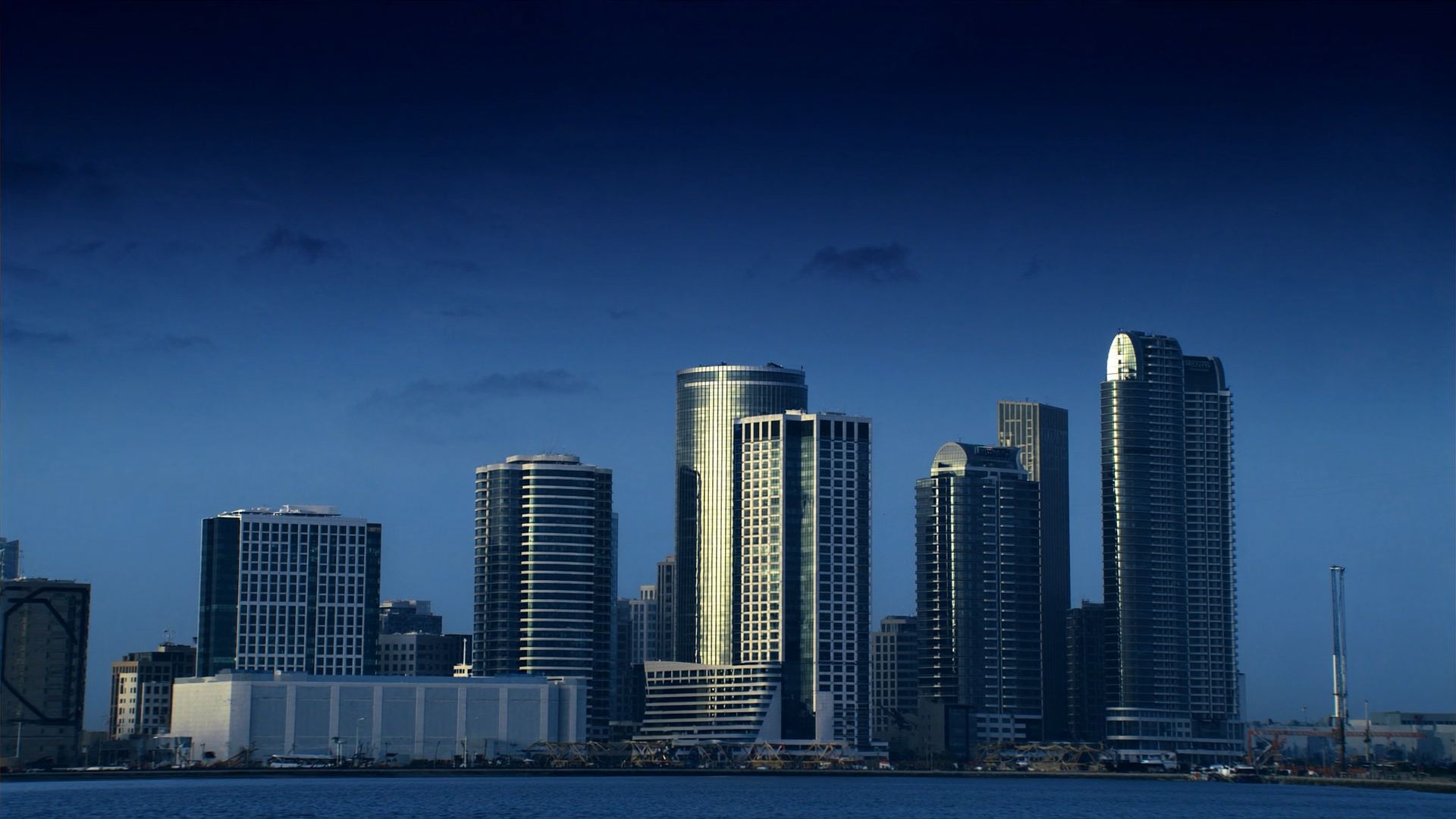 Dubai skyline at blue hour