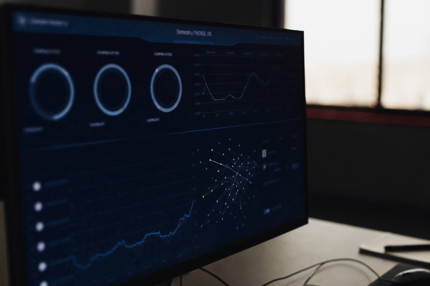 Operations dashboard on a monitor